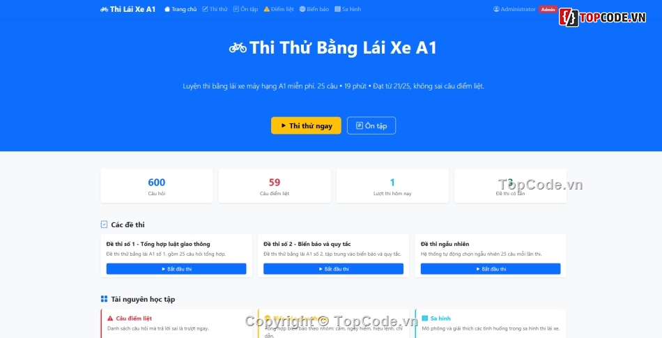 thi thử bằng lái xe hạng a1,thi bằng lái xe,a1,bằng lái xe,thi thử
